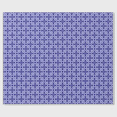 Quilt Style Pattern 02 - Powder Blue op Deep Navy Cadeaupapier (Vlak)
