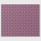 Quilt Style Pattern 02 - Roze op zwart Cadeaupapier (Vlak)