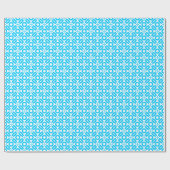 Quilt Style Pattern 02 - Sky Blue op White Cadeaupapier (Vlak)