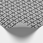 Quilt Style Pattern 02 - White on Black Cadeaupapier (Hoek)