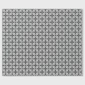 Quilt Style Pattern 02 - White on Black Cadeaupapier (Vlak)