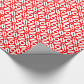 Quilt Style Pattern 02 - White on Red Cadeaupapier (Hoek)