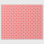Quilt Style Pattern 02 - White on Red Cadeaupapier (Vlak)