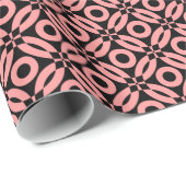 Quilt Style Pattern 02 - Zacht roze op zwart Cadeaupapier (Rol Hoek)