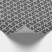 Quilt Style Pattern 02 - Zwart op wit Cadeaupapier (Hoek)