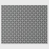 Quilt Style Pattern 02 - Zwart op wit Cadeaupapier (Vlak)