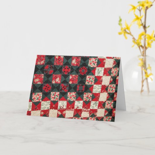 Quilt, sympathie kaart (Gele Bloem)