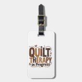 Quilt Therapie in Proces Naaiende Ambachtsliefhebb Bagagelabel (Voorkant verticaal)