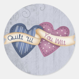 Quilt ´til je wilt ronde sticker
