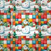 Quilt Uitzicht Patchwork Kerst Sneeuwman Stof (Delen)