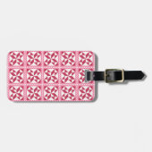 Quilt Uitzicht Roze Stippen Bagage Label (Voorkant horizontaal)