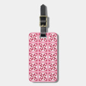 Quilt Uitzicht Roze Stippen Bagage Label (Voorkant verticaal)