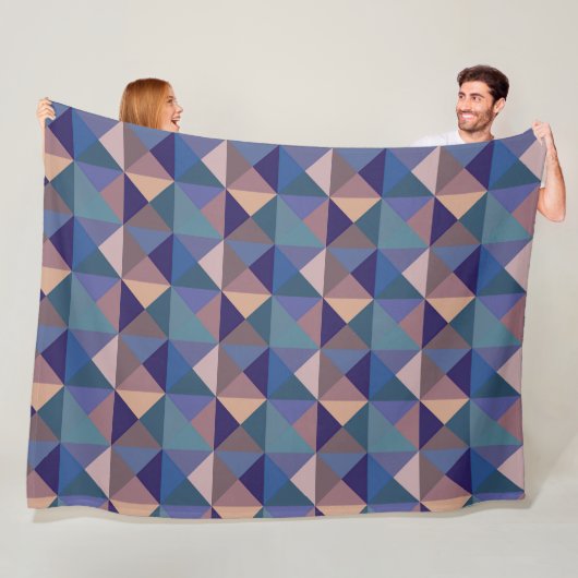 Quilt vierkant patroon fleece deken (In situ)