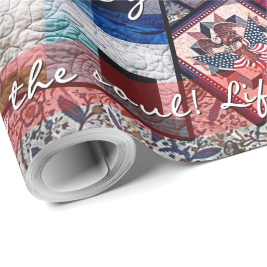 QUILT WRAPPING PAPIER - GLOSSY - QUOTES (Rol Hoek)