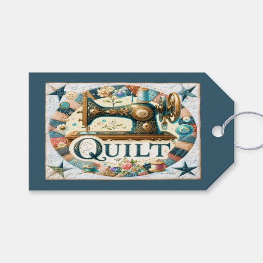 Quiltbedrijf Visitekaartje Cadeaulabel (Voorkant (Horizontaal))