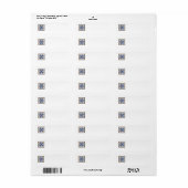 Quiltblok D etiket retouradres (Full Sheet)