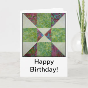 Quiltblok Quotes Verjaardag Kaart