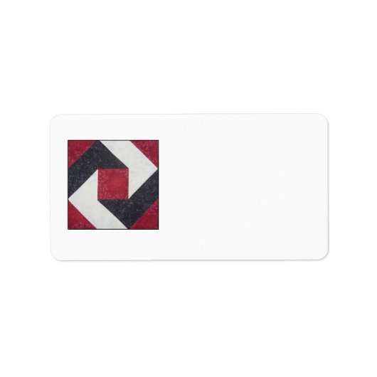 Quiltblokadreslabel Etiket (Voorkant)