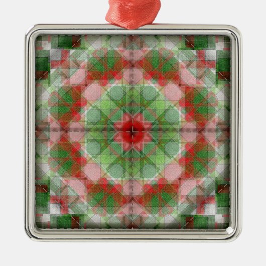 Quiltblokken serie #4 metalen ornament (Voorkant)