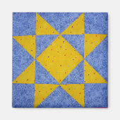 Quiltblokmagneet Star Blue Magneet (Voorkant)