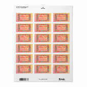 Quiltblokpatchwork zakelijk retouradres etiket (Full Sheet)