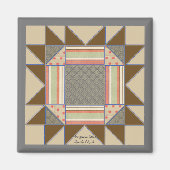 Quiltblokpatroon "Arizona Star" magneet (Voorkant)