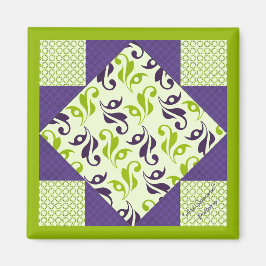 Quiltblokpatroon "Art Square" Magneet