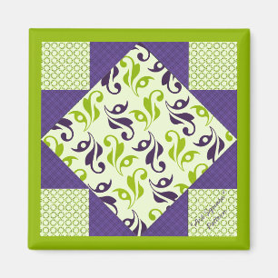 Quiltblokpatroon "Art Square" Magneet
