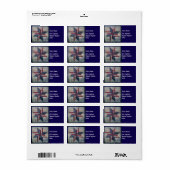 Quiltblokpatroon ster patriottisch rustiek etiket (Full Sheet)