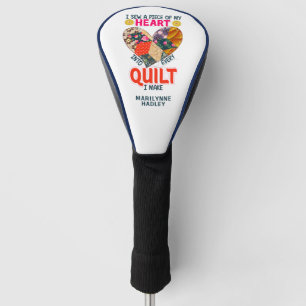 Quiltcadeau voor quilten golf liefhebbers golfheadcover