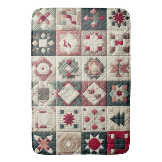 Quilted Christmas Designs Badmat (Voorkant Verticaal)