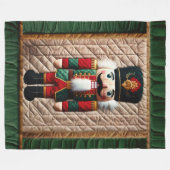 Quilted Christmas Notenkraker Fleece Deken (Voorkant (Horizontaal))
