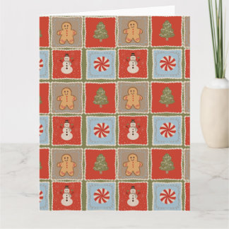 Quilted Christmas Tile Wallpaper Kaart