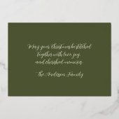 Quilted Design Notenkraker Kerstmis Folie Feestdagenkaart (Achterkant)