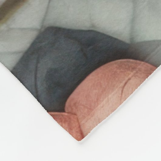 Quilted Design van roze perzik Rozen op grijs Fleece Deken (Hoek)