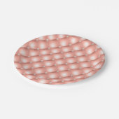 Quilted Diamond Glitterende Roze Goud Roze Luxe Papieren Bordje (Gekanteld)