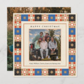 Quilted Frame Photo Feestdagenkaart (Voorkant / Achterkant)