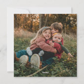 Quilted Frame Photo Feestdagenkaart (Achterkant)