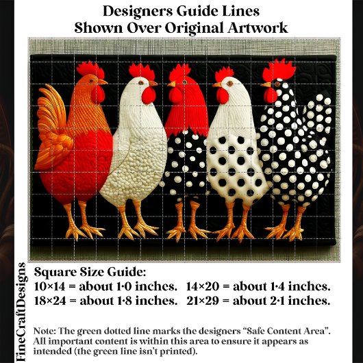 Quilted Fun Country Hens & Roosters EN2R Decoupage Tissuepapier