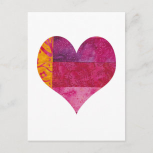Quilted Heart Briefkaart