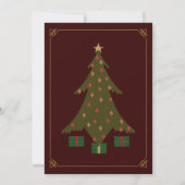 Quilted Kerstfeest uitnodiging (Achterkant)