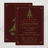 Quilted Kerstfeest uitnodiging (Voorkant / Achterkant)