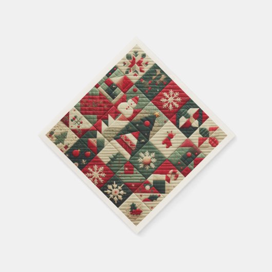 Quilted Kerstontwerpen Servet (Hoek)