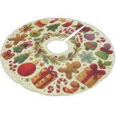 Quilted Look Kerstmotieven Kerstboom Rok (Gekanteld)