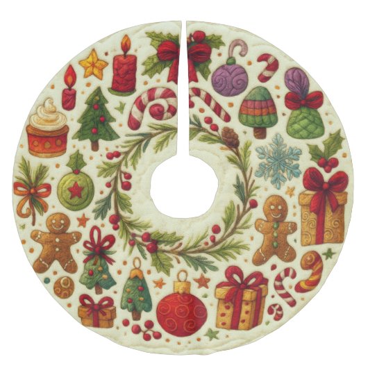 Quilted Look Kerstmotieven Kerstboom Rok (Voorkant)