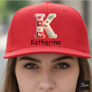 Quilted Patchwork Initiaal K Kraamkamer Trucker Pet