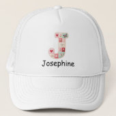 Quilted Patchwork Initiaal Letter J Babykamer Trucker Pet (Voorkant)