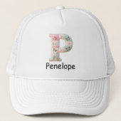 Quilted Patchwork Initiaal Letter P Kinderkamer Trucker Pet (Voorkant)