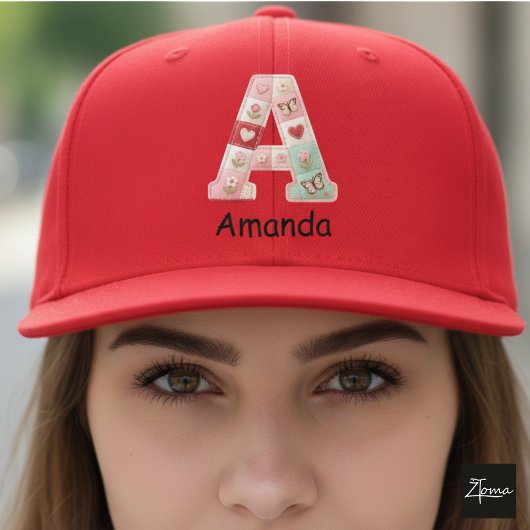 Quilted Patchwork Initial Letter A Nursery Trucker Pet