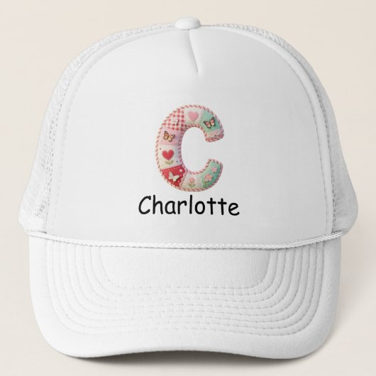 Quilted Patchwork Initial Letter C Nursery Trucker Pet (Voorkant)